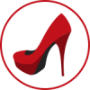 Red heeled shoe